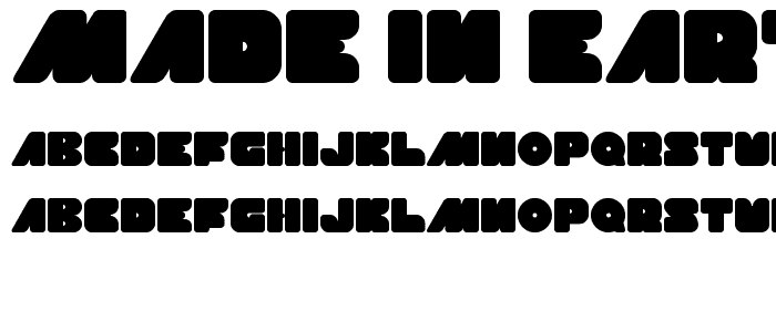 MADE IN EARTH font